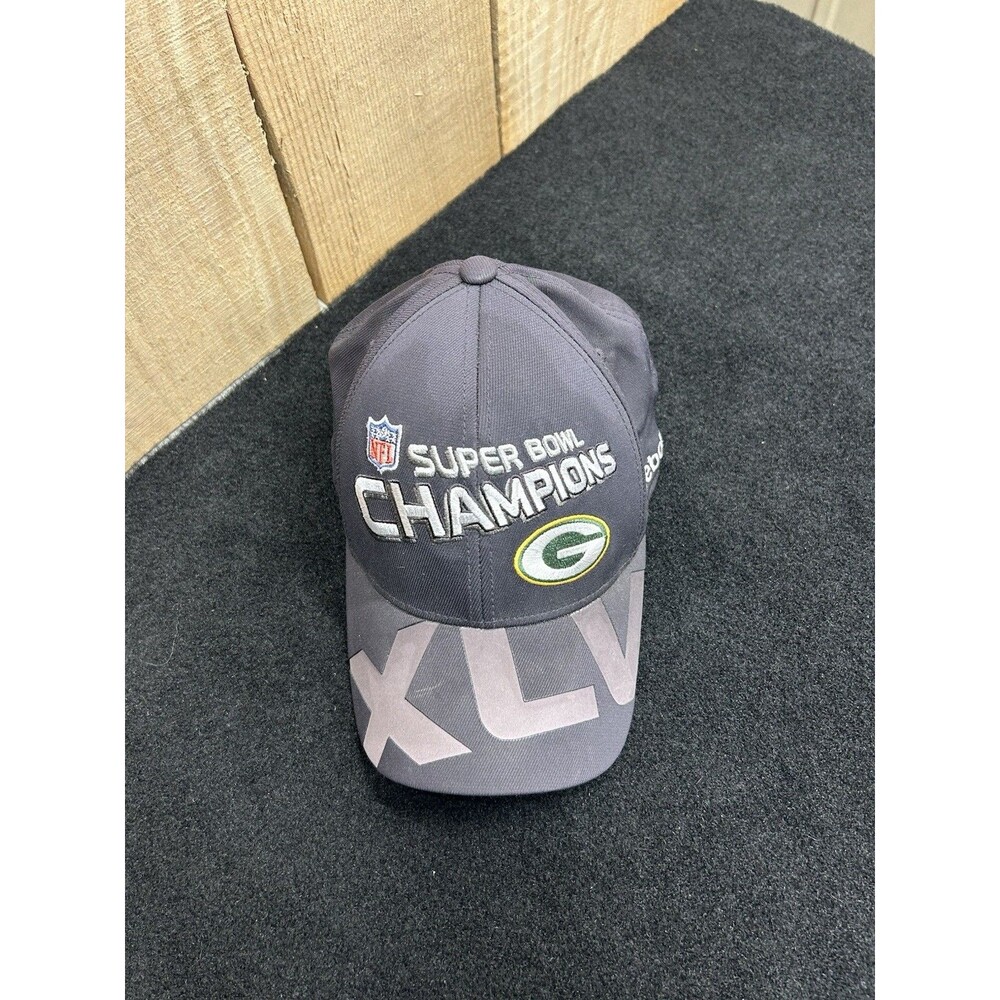 Green Bay Packers Super Bowl XLV Champions Reebok Flex Fit On Field